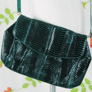 Vintage Green Snakeskin Bag